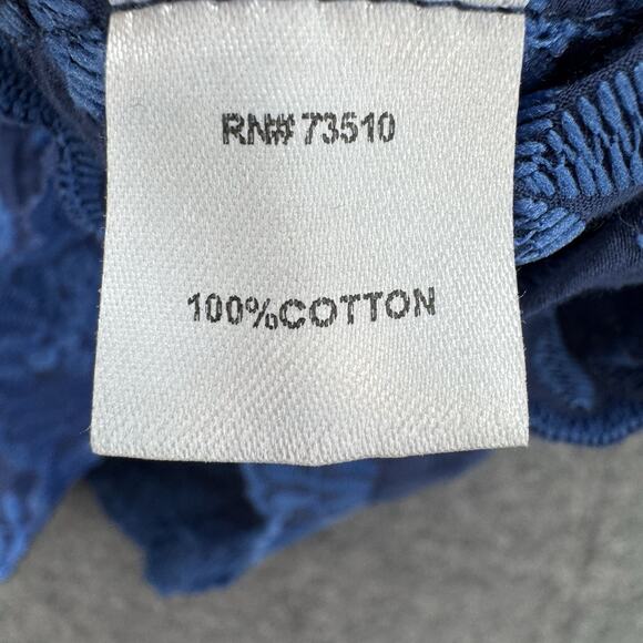 Ivy Jane Embroidered Boho Top Size XS Blue Puff Sleeve Folk Peasant Cottagecore - Picture 3 of 10